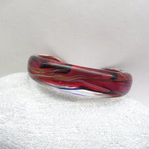 Kevin O' Grady Aurora Borealis glass cuff bracelet